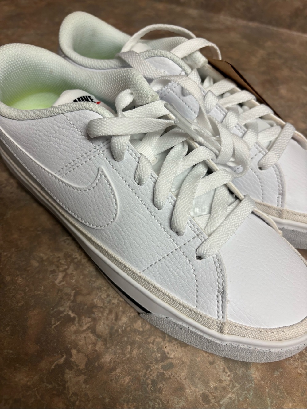 Nike Women’s White Leather Low-Top Sneakers